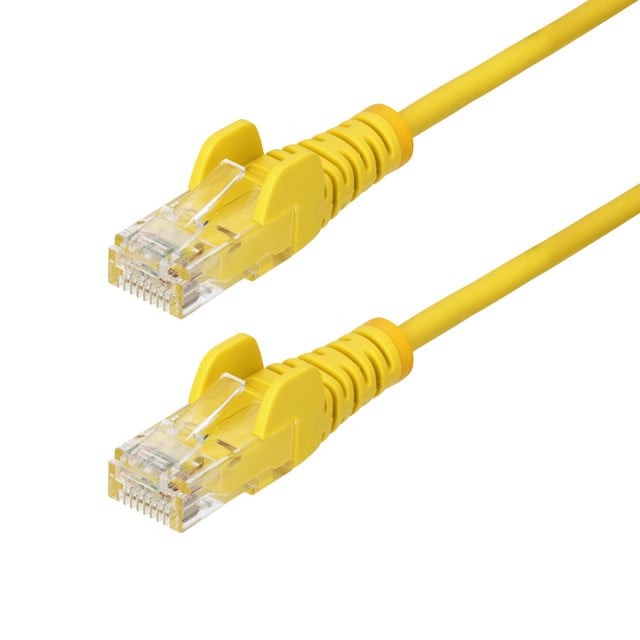 3FT Yellow SLIM CAT6 Ethernet Cable, Snagless, 100W POE, UTP, LSZH, 28AWG BARE C N6PAT3YLS