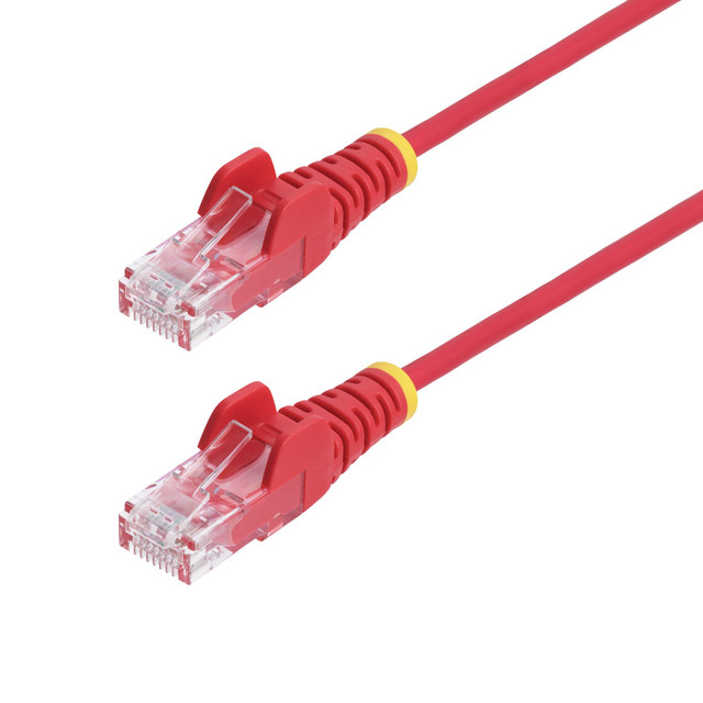 StarTech.com 5ft Red Slim CAT6 Ethernet Cable, Snagless, 100W PoE, UTP, LSZH, 28AWG Pure Bare Copper Wire, Slim RJ45 Network Patch Cord w/Strain Reliefs, Individually Tested