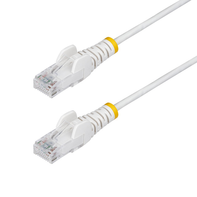 6IN White SLIM CAT6 Ethernet Cable, Snagless, 100W POE, UTP, LSZH, 28AWG BARE CO N6PAT6INWHS
