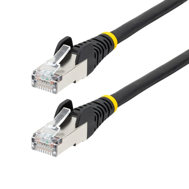 75FT Black CAT6A Ethernet Cable, Snagless RJ45, 10G, 100W POE, S/FTP, LSZH, 27AW NLBK-75F-CAT6A-Patch