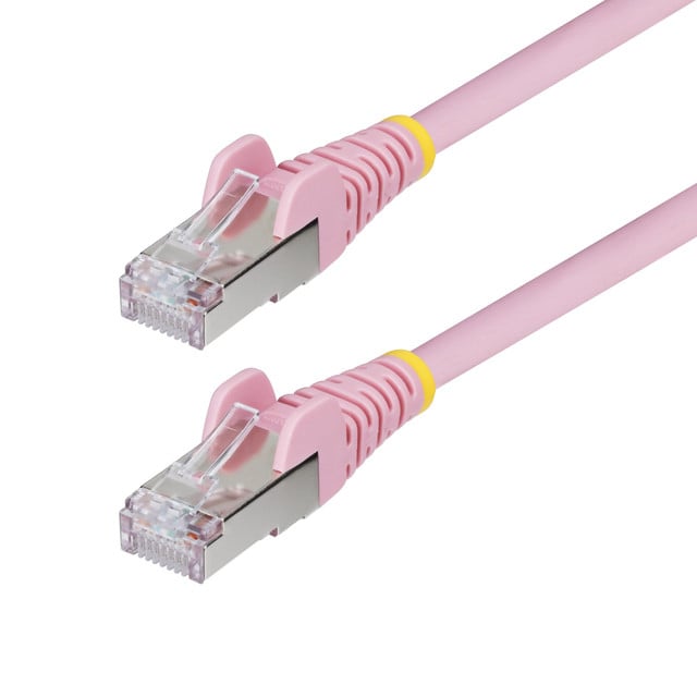 6IN PINK CAT6A Ethernet Cable, Snagless RJ45, 10G, 100W POE, S/FTP, LSZH, 27AWG NLPN-6IN-CAT6A-Patch