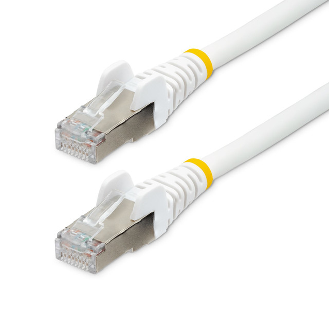 6FT CAT6A Ethernet Cable - White - LOW Smoke ZERO Halogen (LSZH) - 10GBE 500MHZ NLWH-6F-CAT6A-Patch