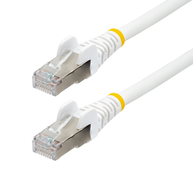 6IN CAT6A Ethernet Cable - White - LOW Smoke ZERO Halogen (LSZH) - 10GBE 500MHZ NLWH-6IN-CAT6A-Patch