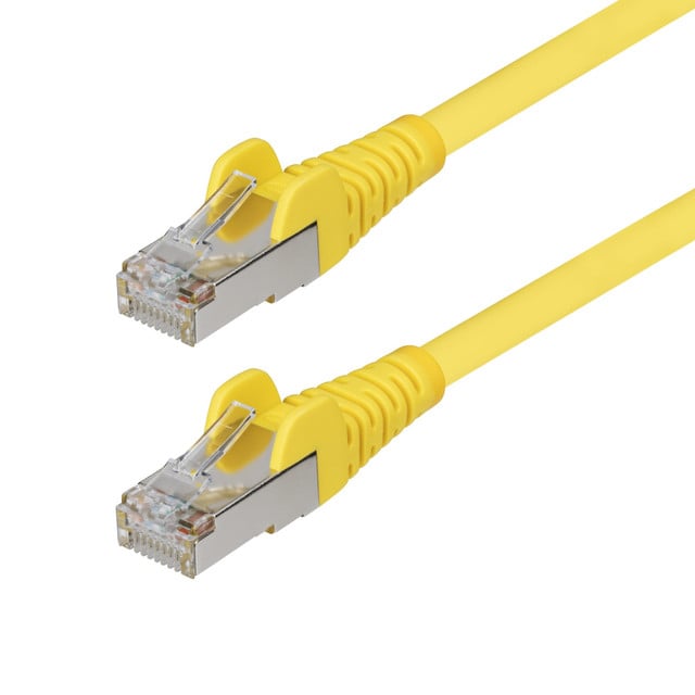 1FT Yellow CAT6A Ethernet Cable, Snagless RJ45, 10G, 100W POE, S/FTP, LSZH, 27AW NLYL-1F-CAT6A-Patch