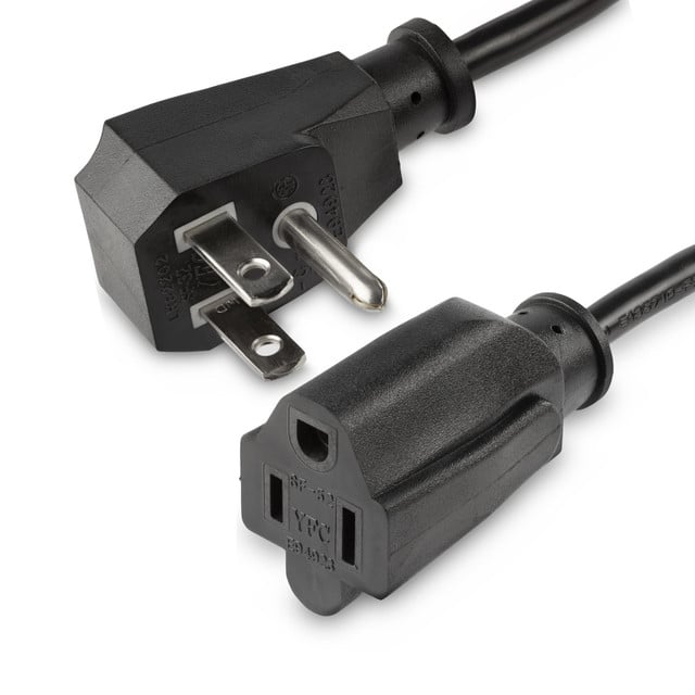 AC Power Extension CORD 18IN/0.45M 18AWG Power Supply Extension Cable NEMA 5-15R PACF10118IN