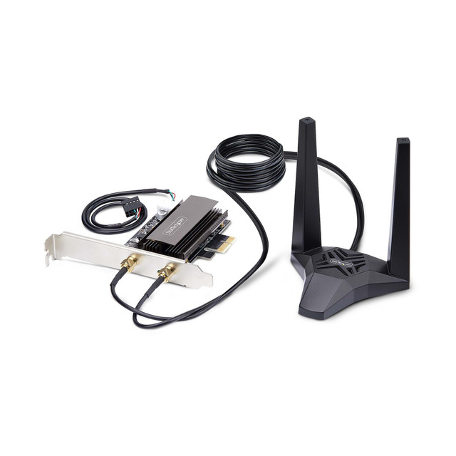 WI-FI 6E PCIE Network CARD WITH Bluetooth 5.3, Magnetic Antenna BASE WITH 3.6FT PAX2235-WIFI-6E-CARD