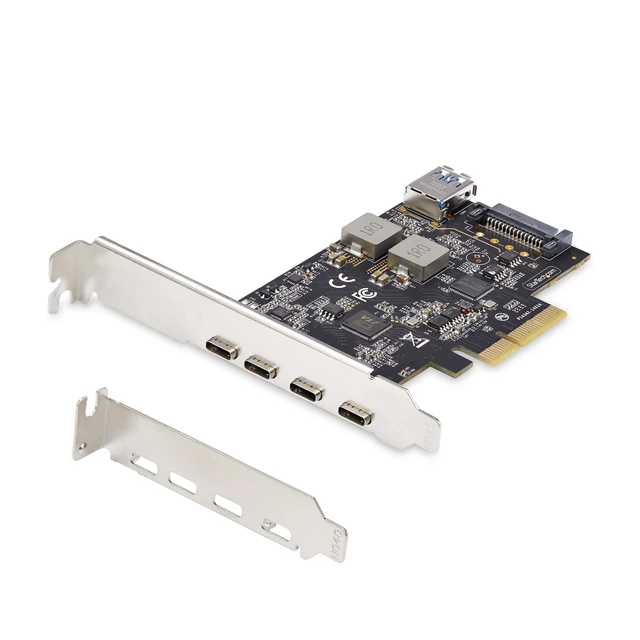 5-PORT USB PCIE CARD, USB 3.2 10GBPS, PCI Express CARD WITH 4X USB-C Ports, 1X U PS4C3IA3-USB-C-CARD