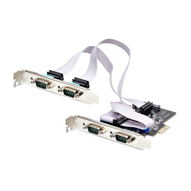 4-PORT Serial PCIE CARD, QUAD-PORT PCI Express to RS232/RS422/RS485 (DB9) Serial PS74ADF-Serial-CARD
