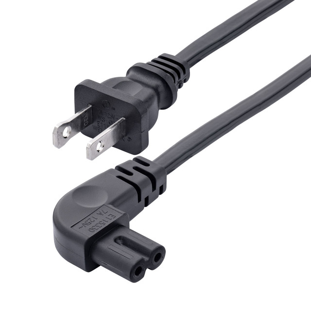 10FT (3M) Laptop Power CORD, NEMA 1-15P to Right Angle C7, 7A 125V, 18AWG, Lapto PXT101NB-STRA-10F