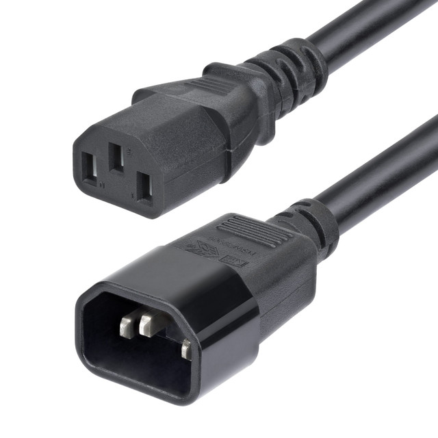 15FT (4.5M) Power Extension CORD, C14 to C13 PDU Power CORD, 15A 250V, 14AWG, AC PXTC13C141415FNA