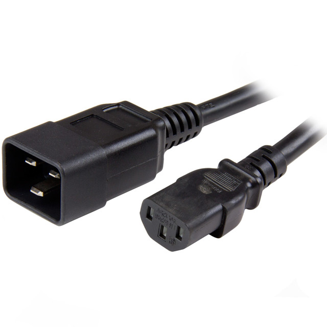 6FT (1.8M) Heavy DUTY Extension CORD W/ IEC 60320 C13 to C20 Connectors; 125V at PXTC13C20146