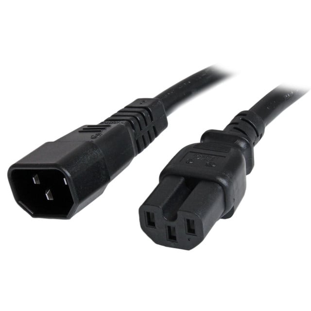 3FT (1M) Heavy DUTY Extension CORD W/ IEC 60320 C14 to C15 Connectors; 250V at 1 PXTC14C153