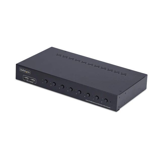 8-PORT Displayport KVM Switch WITH 1U RACK Mount KIT, 4K 60HZ DP 1.2, PUSH-Butto R8AD122-KVM-Switch
