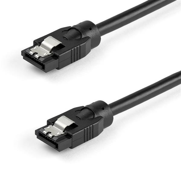 0.3 M Round SATA Cable WITH Straight Latching Connections - Supports DATA Transf SATRD30CM