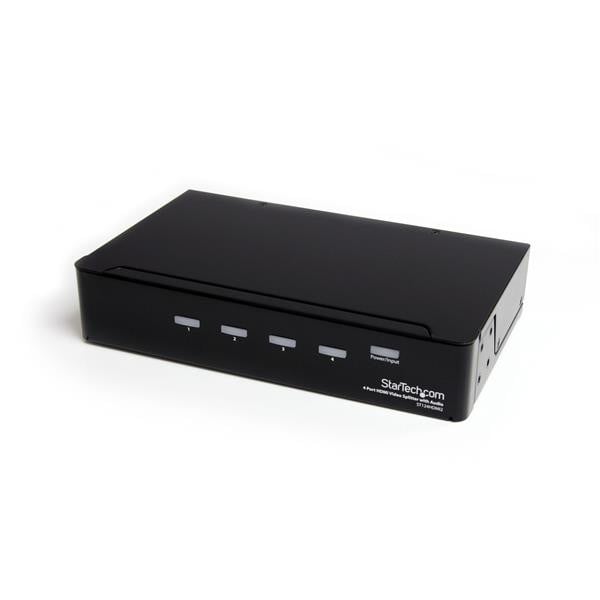 Displays the SAME Image WITH Sound on 4 Screens; Splitter / Signal Amplifier - E ST124HDMI2