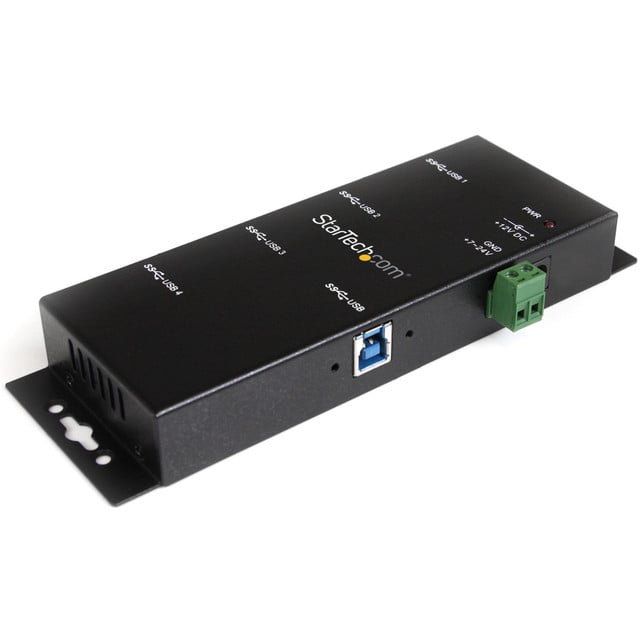 ST4300USBM - 4-PORT USB 3.0 HUB - 5GBPS - Metal Industrial USB-a HUB - WALL or D ST4300USBM