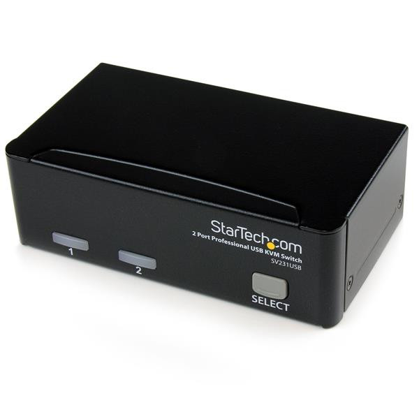 Control 2 USB VGA Based Computers WITH THIS Complete KVM KIT Including Cables - SV231USB