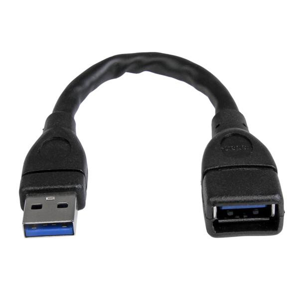 Extend the Reach of YOUR USB 3.0 PORT by 6 Inches - 6IN USB 3.0 a MALE to a FEMA USB3EXT6INBK