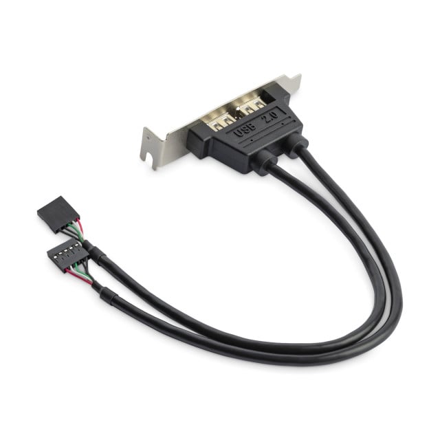 Usbplatelp - 2 PORT USB a Female LOW Profile SLOT Plate Adapter - ADD TWO Extern Usbplatelp