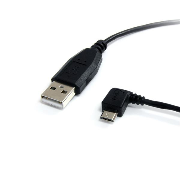 1 FT USB to LEFT Angle Micro USB Cable - the UUSBHAUB1LA 1-FOOT USB a to Micro U UUSBHAUB1LA