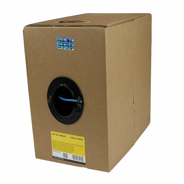 1000 FT. BLUE UTP CAT5E Cable for 1000 MBPS Networks - HIGH-Quality Copper Condu WIR5ECMPBL