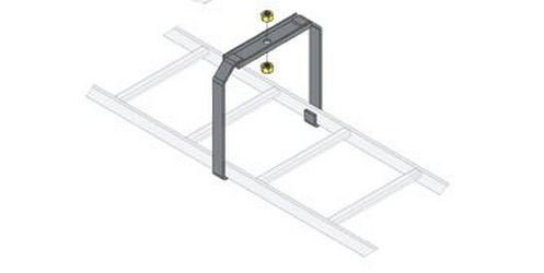 Ladder Center BRKT,BLK,1P CLB-CSB
