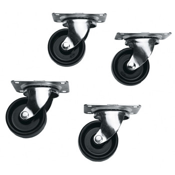 Casters, DTRK Series,SET of 4 Commercial Grade Casters, 300 LB. Weight Capacity DTRK-W