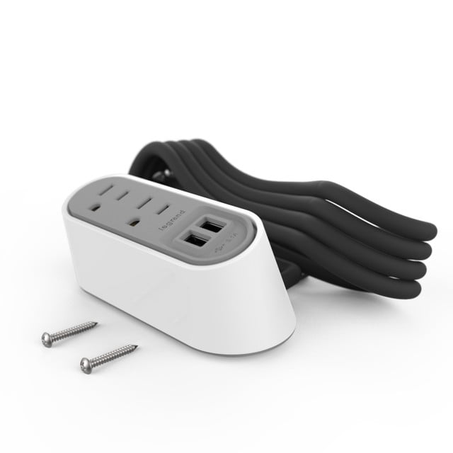 Middle Atlantic WSPC220WH Dsktp PWR CTR WHT, 2 PWR