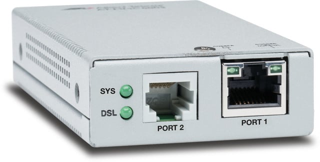 DVDSL2 to 10/100/1000T, MINI Media Converter, Universal PSU at-MMC6005-60