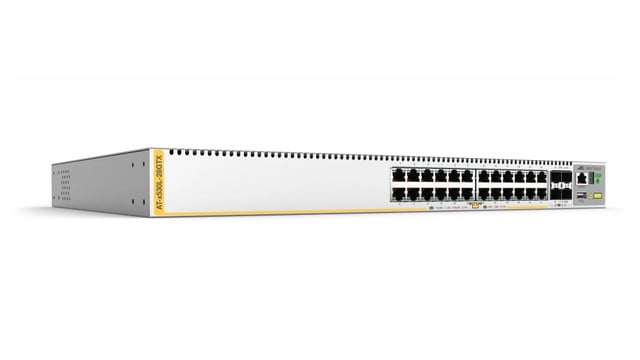 L3 Stackable Switch, 24X 10/100/1000-T, 4X SFP+ Ports and DUAL Fixed PSU. TAA CO at-X530L-28GTX-90