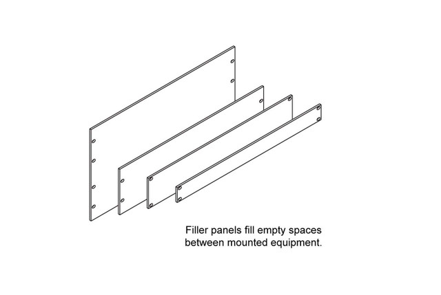 Filler Panel; 1 RMU; 1.72\\H (43.7 MM) X 23\\W (584.2 MM) X 1/8\\D (3.18 MM); CL 30027-501