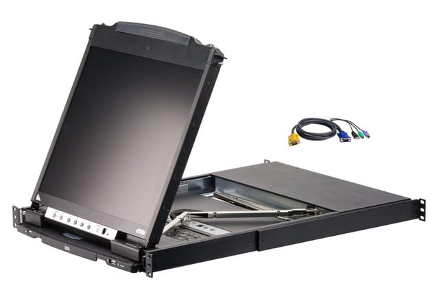 ATEN CL5816NCKIT rack console 48.3 cm (19") 1280 x 1024 pixels Black