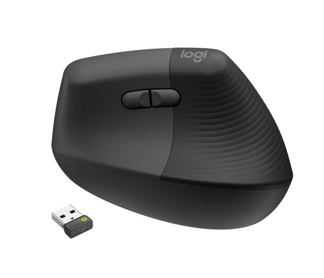 LIFT Vertical Ergonomic Mouse for Business - Graphite / Black 910-006491