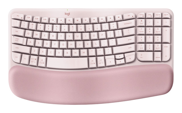 WAVE KEYS Wireless Ergonomic Keyboard - ROSE - Universal - US 920-012276