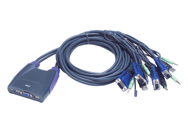 4-PORT USB VGA/Audio Cable KVM Switch (0.9M, 1.2M) CS64US