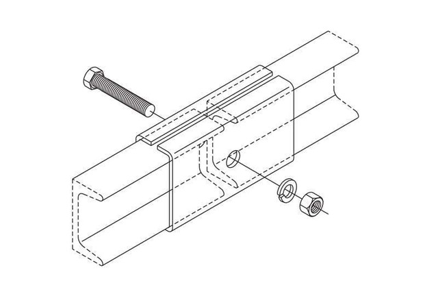 Auxiliary Framing Channel Splice 3/8-16 11307-000