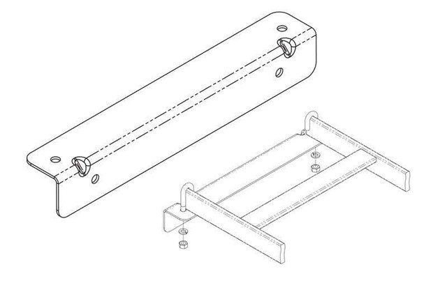 WALL Angle Support KIT 3/16IN; 17INW X 2INH X 2IND; GRAY 11421-115