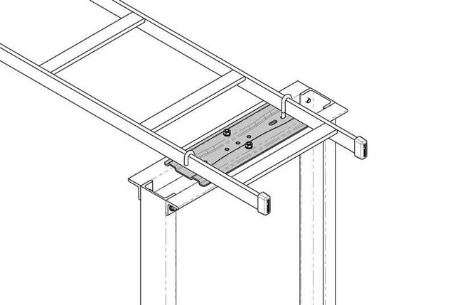 Cable Runway WALL to RACK KIT; 9INW X 54INL; Glacier White 11911-E09
