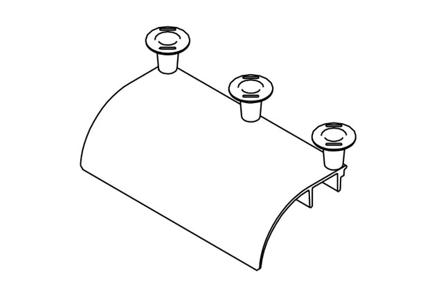 Cable Runway Radius DROP; Cross Member; Glacier White 12100-E15
