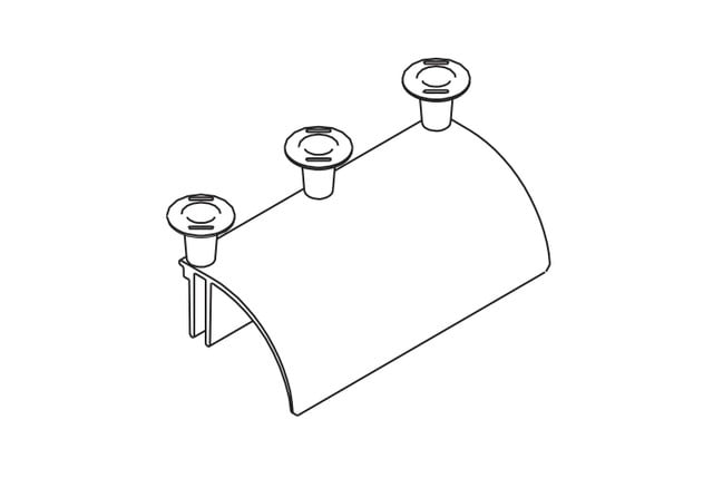 Cable Runway Radius DROP, Stringer; 5INW; GRAY 12101-103