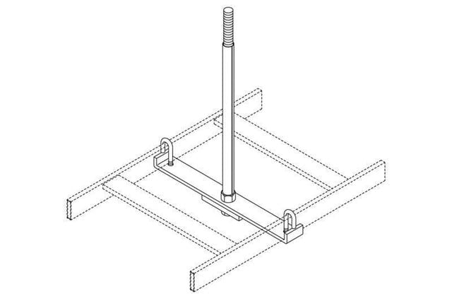 Cable Runway Center Support KIT; 16.2INW; Glacier White 12362-E15