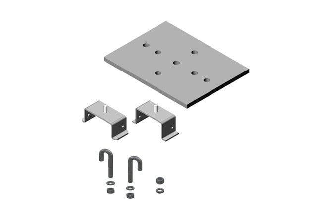 3\\ (80 MM) Channel RACK-to-Runway Mounting Plate WITH Bracket; for 4\\W (100MM) 12730-104
