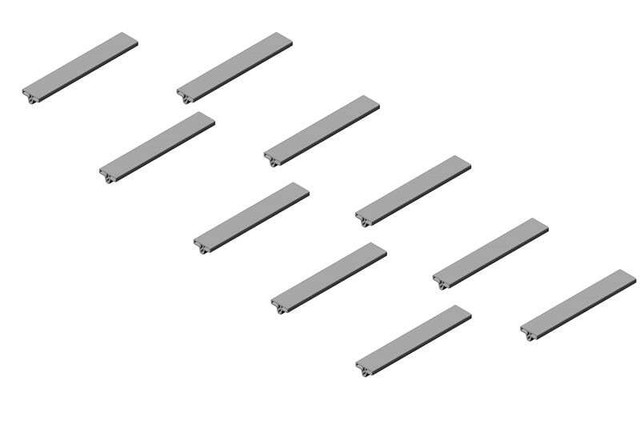 Cross Member KIT, Adjustable Cable Runway; 6IN W (152 MM); GRAY; 10 PACK 14302-106