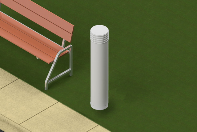 Custom 11.5IN (292 MM) Diameter Netpoint Plastic WI-FI Bollard for Outdoor Wirel 3032-00-WH-XX