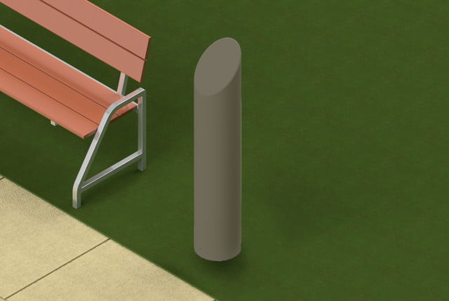 Custom 11.5IN (292 MM) Diameter Netpoint Plastic WI-FI Bollard for Outdoor Wirel 3032-LH-URBZ-XX