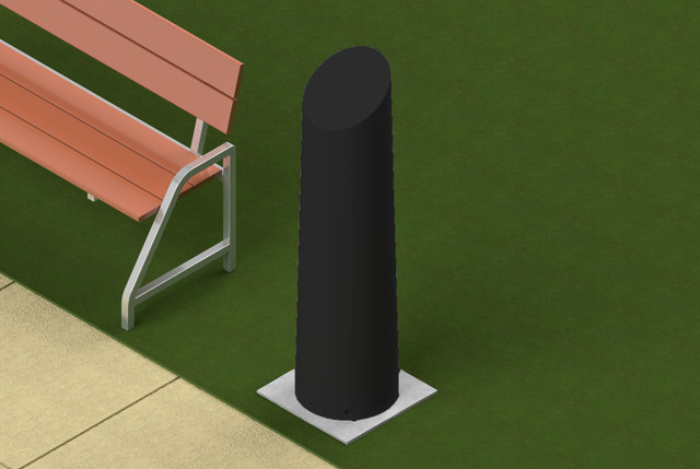 13.5IN (342 MM) Diameter Netpoint Locking Heavy-DUTY Fiberglass WI-FI Bollard FO 3036-00-BK