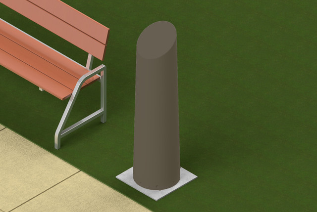13.5IN (342 MM) Diameter Netpoint Locking Heavy-DUTY Fiberglass WI-FI Bollard FO 3036-00-BN