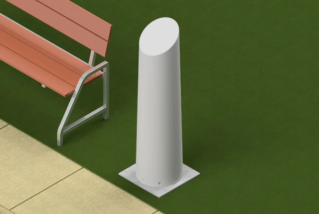 13.5IN (342 MM) Diameter Netpoint Locking Heavy-DUTY Fiberglass WI-FI Bollard FO 3036-00-CC