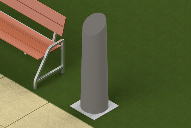 13.5IN (342 MM) Diameter Netpoint Locking Heavy-DUTY Fiberglass WI-FI Bollard FO 3036-00-GY