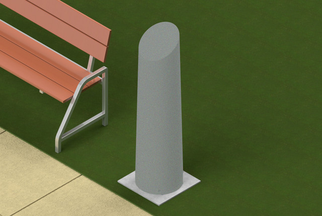 13.5IN (342 MM) Diameter Netpoint Locking Heavy-DUTY Fiberglass WI-FI Bollard FO 3036-00-LTGY